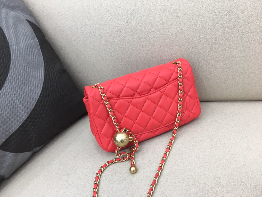 Small Classic Flap Lambskin Bag AS1787 Red